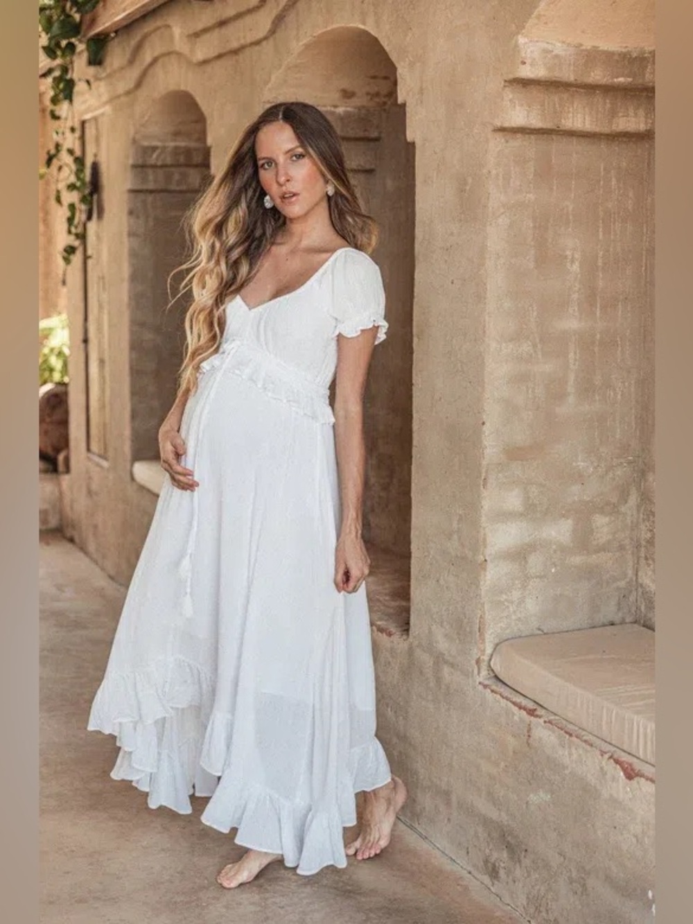 COVEN & CO True Romantic Boho Maternity Dress Size XS GUC
